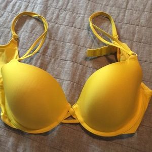 Victoria’s Secret lined Demi bra bright yellow 38B